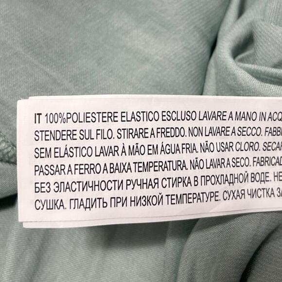 Forever 21 Green Off Shoulder Ruffle Tie Long Sleeve Elastic Waist Mini Dress M - Picture 9 of 9